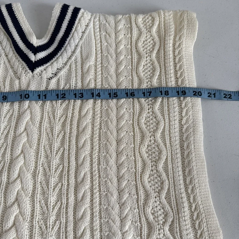 Ralph Lauren Cable‎ Knit Poncho Cape 3T Cricket Tennis Pony Logo Preppy